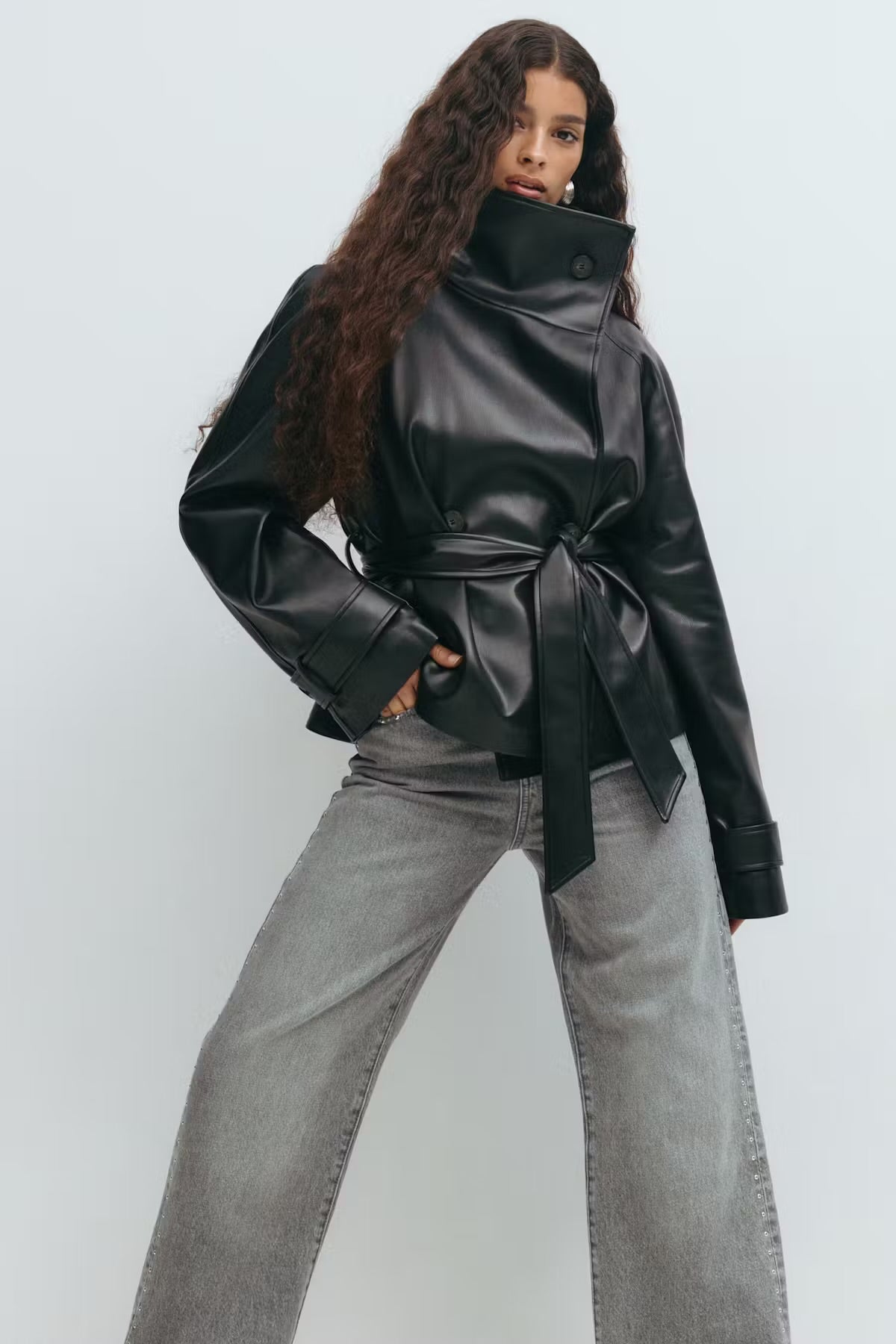 Ely | Belted Pu Jacket