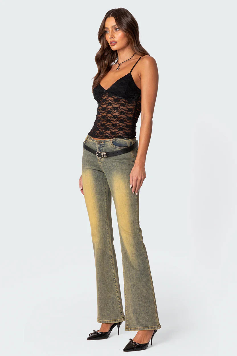 Azalea | Sheer Lace Top