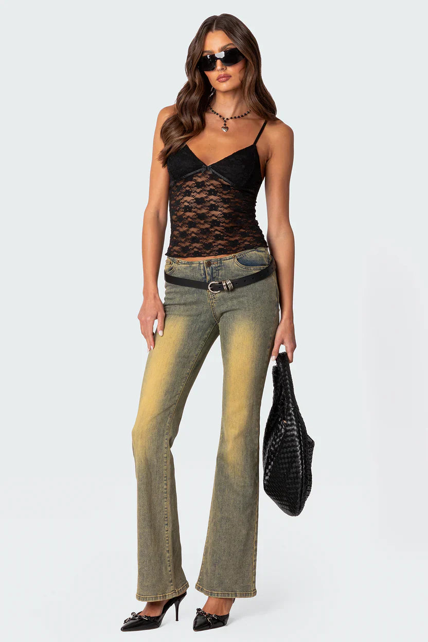 Azalea | Sheer Lace Top