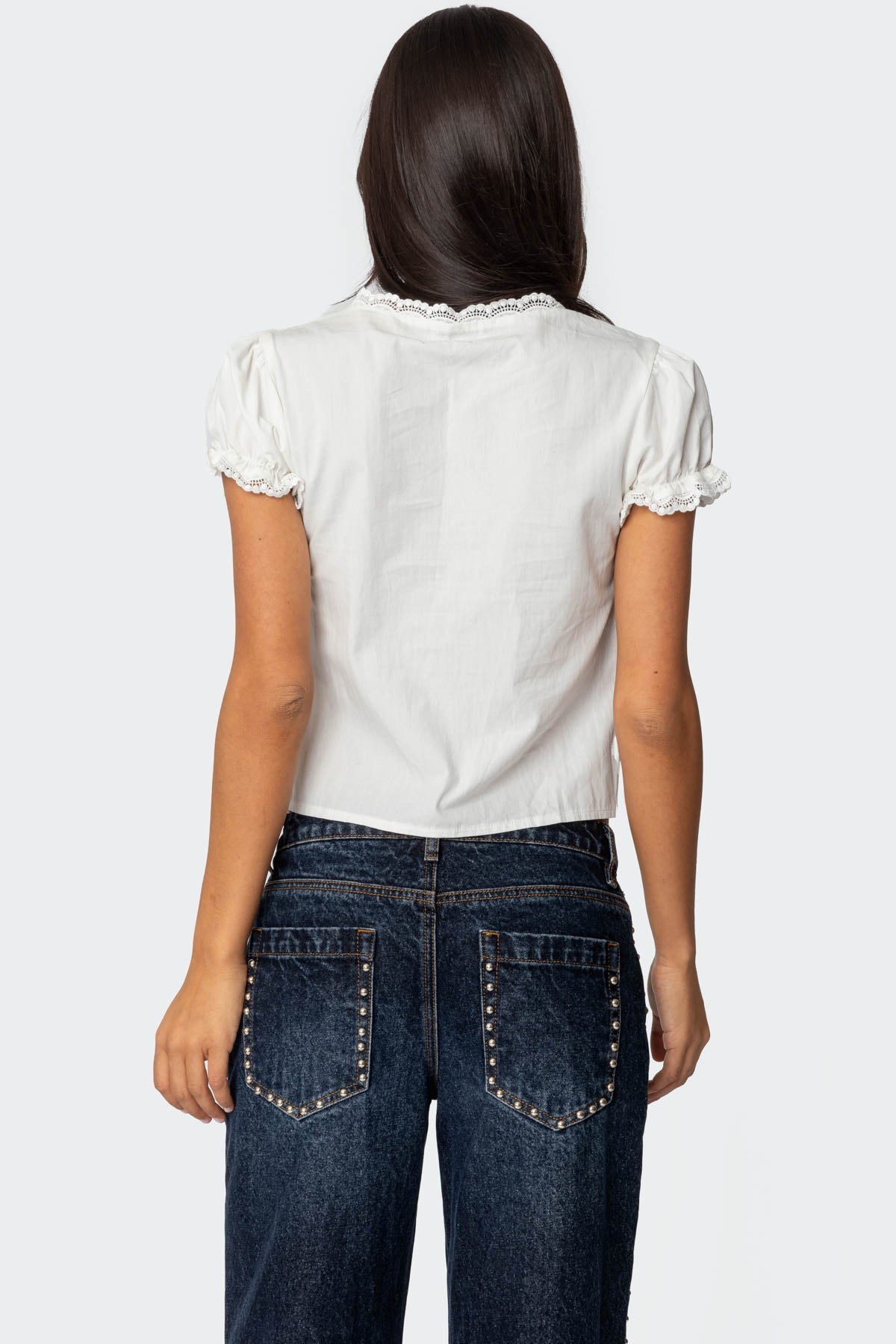 Clementine | Lace Tie Top