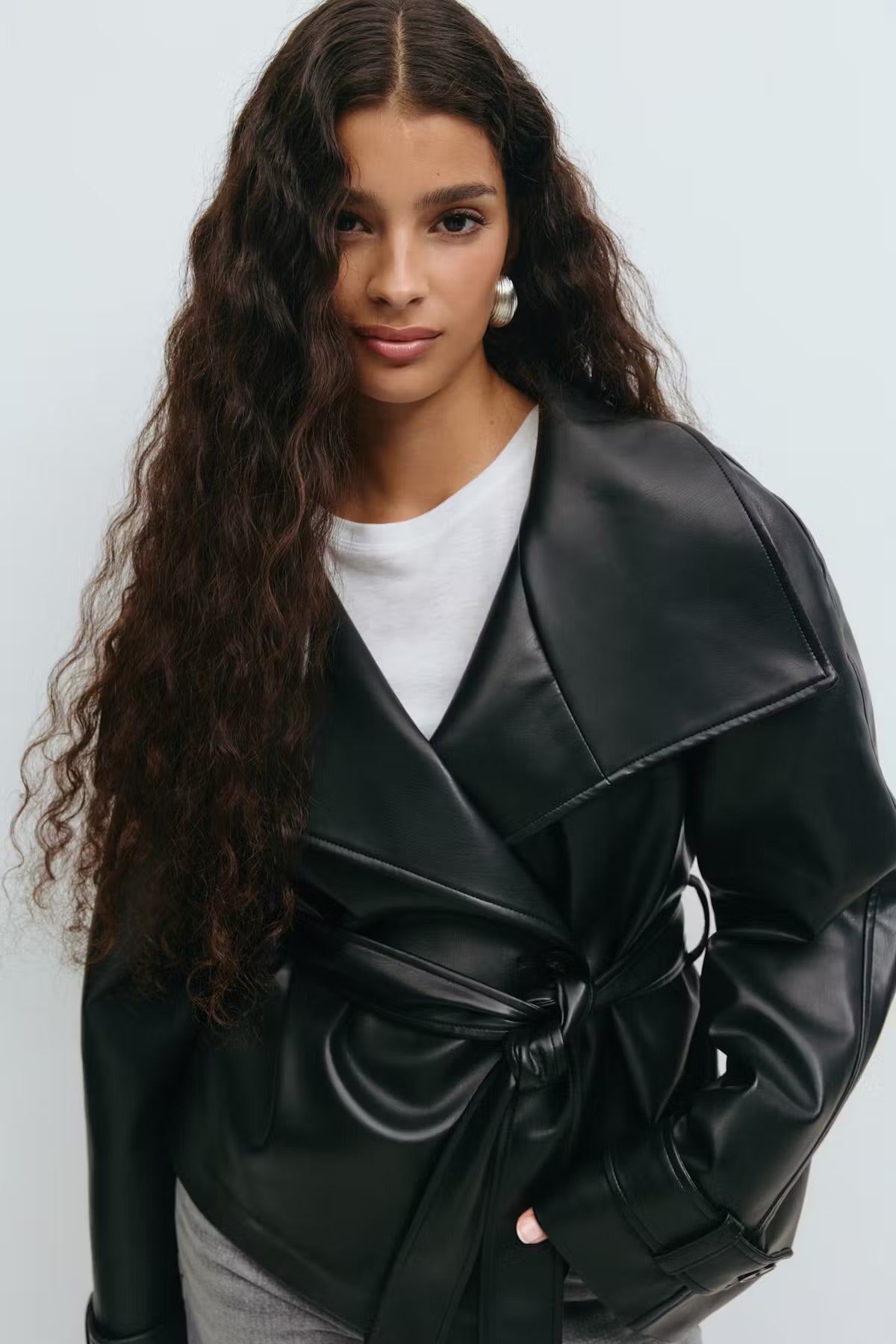 Ely | Belted Pu Jacket