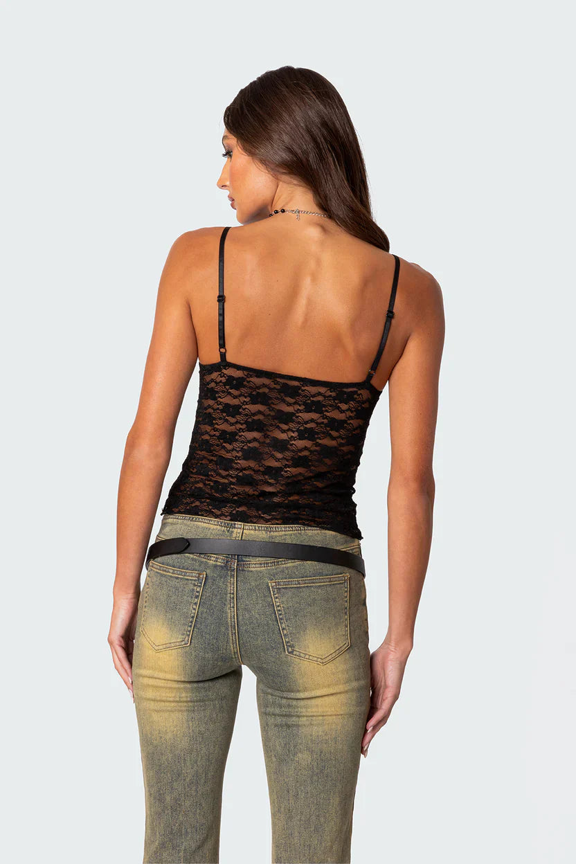 Azalea | Sheer Lace Top