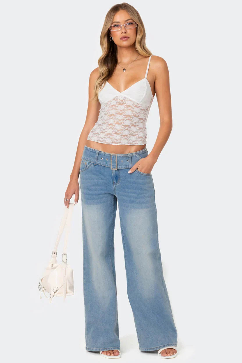 Azalea | Sheer Lace Top